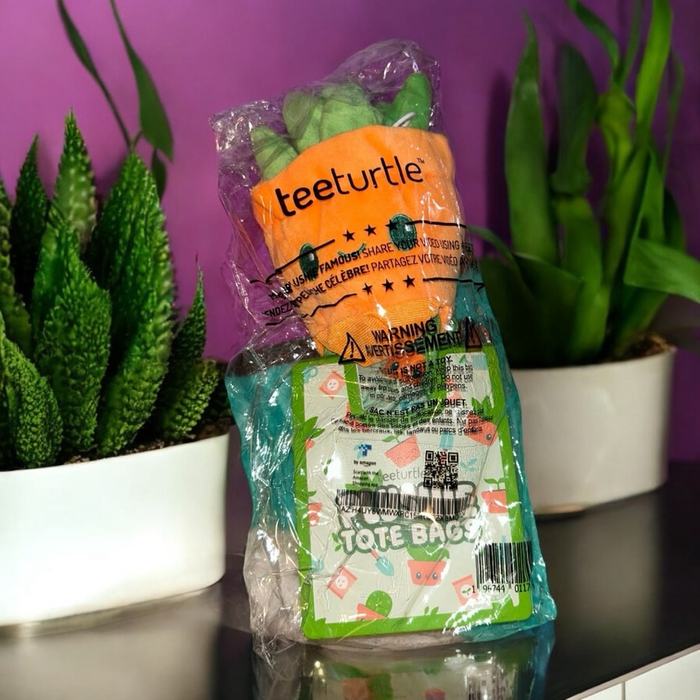 TeeTurtle Succulent Plush Reusable Tote Bag